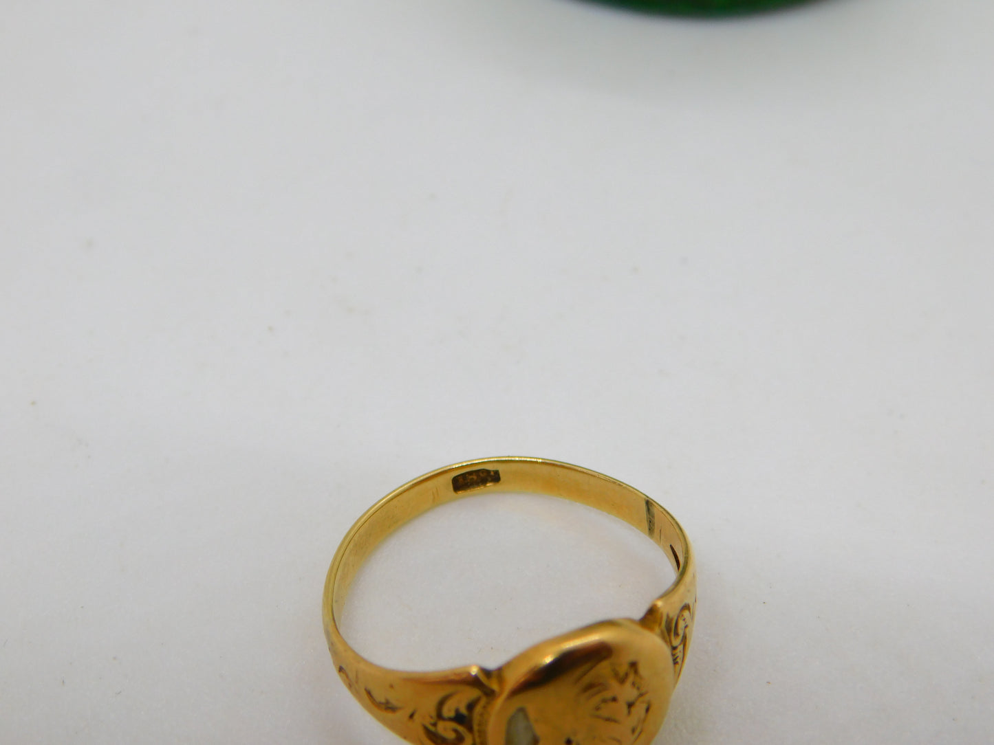 George IV 18ct Yellow Gold 'From My Mother' Mourning Signet Ring Antique c1830