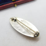 Victorian Sterling Silver 'Baby' Christening Brooch 1876 Birmingham Antique