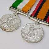 Boer War South Africa Pair of Medals Kings Rifle Brigade Pte Turner Antique