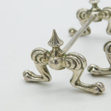 Victorian Sterling Silver Animal Paw Form Knife Rests 1888 Antique Birmingham