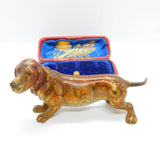 Victorian Cold Painted Vienna Bronze Dachshund Dog Sculpture Antique c1860