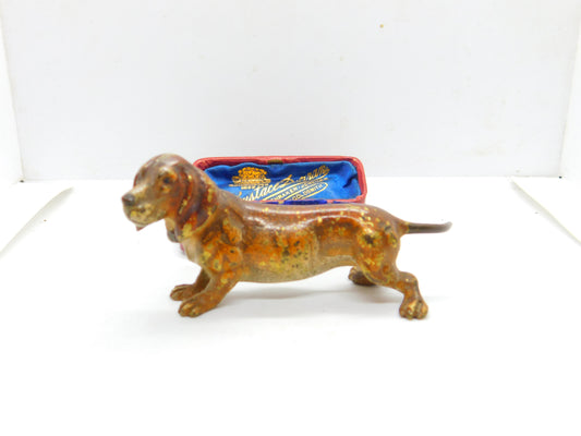 Victorian Cold Painted Vienna Bronze Dachshund Dog Sculpture Antique c1860