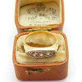 Edwardian 18ct Gold 0.5ct Natural Yellow Diamond Boat Ring c1910 London Antique