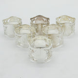 Set of Six Sterling Silver Floral Pattern Napkin Ring 1993 Vintage Birmingham