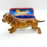 Victorian Cold Painted Vienna Bronze Dachshund Dog Sculpture Antique c1860
