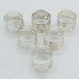 Set of Six Sterling Silver Floral Pattern Napkin Ring 1993 Vintage Birmingham