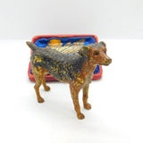 Victorian Cold Painted Vienna Bronze Terrier Dog Sculpture Antique c1860