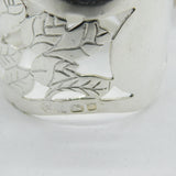 Set of Six Sterling Silver Floral Pattern Napkin Ring 1993 Vintage Birmingham