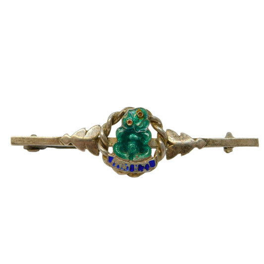 new zealand antique tiki brooch silver
