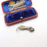 Victorian Sterling Silver Figa Hand Charm or Pendant Antique c1880
