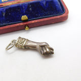 Victorian Sterling Silver Figa Hand Charm or Pendant Antique c1880