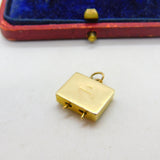 9ct Yellow Gold Articulated Punch & Judy Show Charm Pendant 1959 London