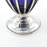 Edwardian Sterling Silver Blue Glass Lined Sugar Caster Antique 1905 London
