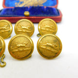 Victorian Set of Gilt Metal Beagling Hunt Buttons Hare Pattern c1880 Reynolds Co