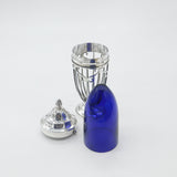 Edwardian Sterling Silver Blue Glass Lined Sugar Caster Antique 1905 London