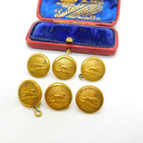 Victorian Set of Gilt Metal Beagling Hunt Buttons Hare Pattern c1880 Reynolds Co