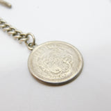Victorian Sterling Silver Graduating Albert Watch Chain Georgian Coin Fob 1894