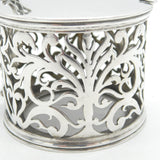 Georgian Sterling Silver Floral Pattern Pierced Mustard Pot 1835 London Antique
