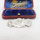 Edwardian Sterling Silver Swallow Sweetheart Brooch 1903 Birmingham