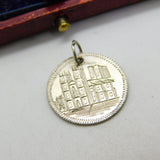 Victorian Sterling Silver Engraved Westminster Abbey Threepence Love Token c1880