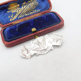 Edwardian Sterling Silver Swallow Sweetheart Brooch 1903 Birmingham