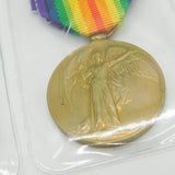 Pair of WW1 British Army Service Medals 97691 SPR H.A Sanders Antique 1918
