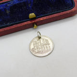 Victorian Sterling Silver Engraved Westminster Abbey Threepence Love Token c1880
