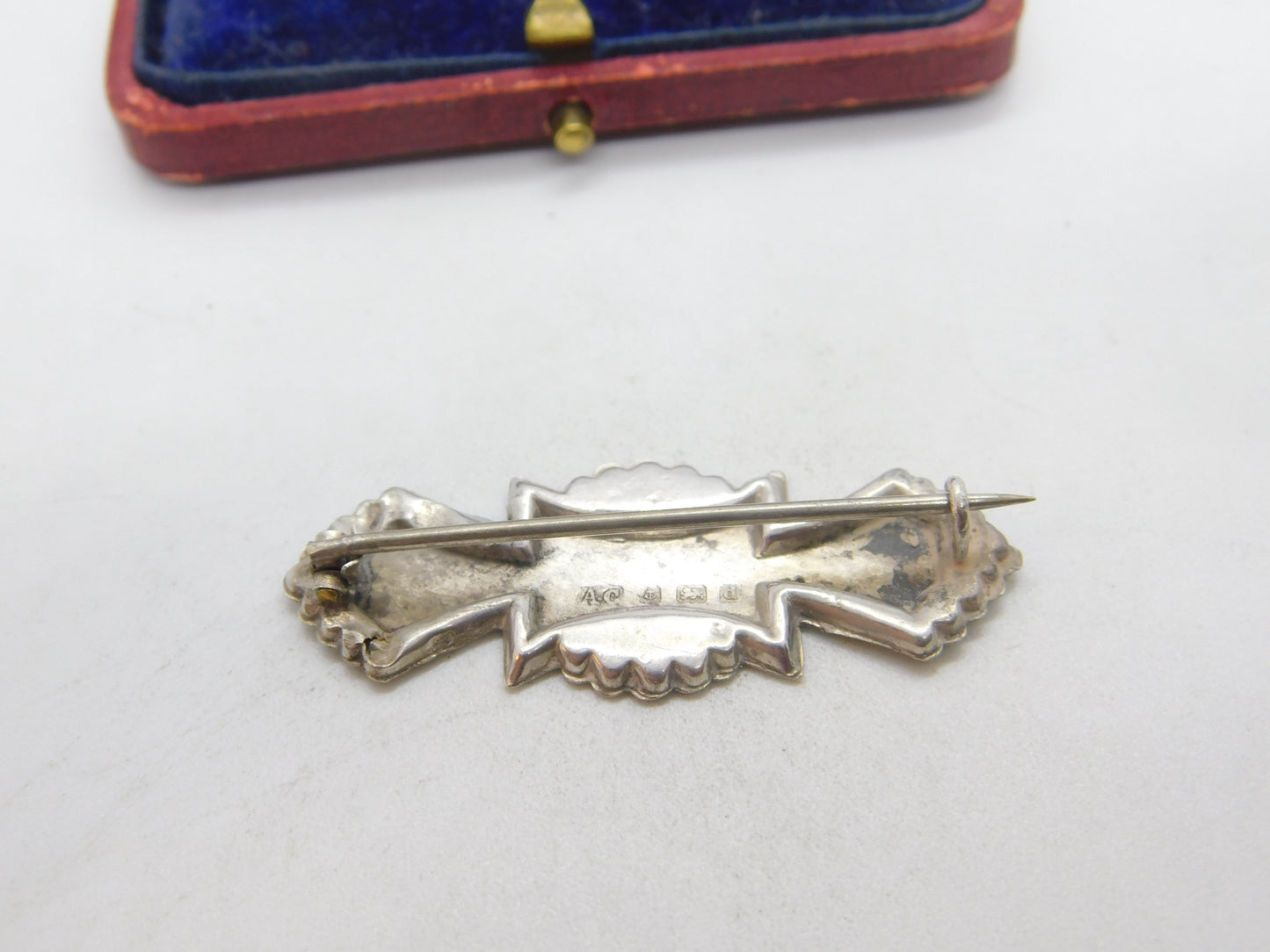 Edwardian Sterling Silver Swallow Sweetheart Brooch 1903 Birmingham