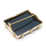 19th Century 9ct Gold Mounted Micro Mosaic Flower & Bird Brooch Antique c1860