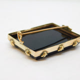 19th Century 9ct Gold Mounted Micro Mosaic Flower & Bird Brooch Antique c1860