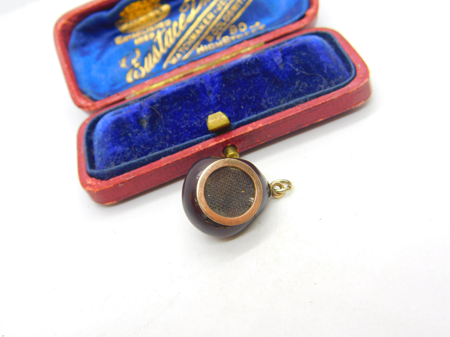 Victorian 9ct Yellow Gold Nut Locket Charm or Pendant Antique c1850