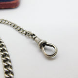 Edwardian Sterling Silver Graduating Albert Watch Chain 1904 Birmingham Antique