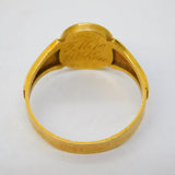 Victorian 18ct Gold, Black Enamel, Turquoise & Pearl Mourning Ring Antique 1889 Chester