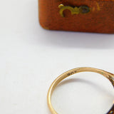 Edwardian 9ct Yellow Gold & Green Peridot Paste Set Dress Ring c1910 Antique