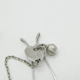 Victorian 'Albo Silver' Floral Pattern Sewing Skirt Lifter Antique c1900