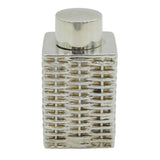 Victorian Sterling Silver Wicker Style Small Tea Caddy Antique 1900 Sheffield