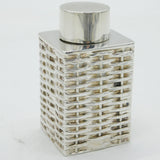 Victorian Sterling Silver Wicker Style Small Tea Caddy Antique 1900 Sheffield