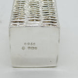Victorian Sterling Silver Wicker Style Small Tea Caddy Antique 1900 Sheffield