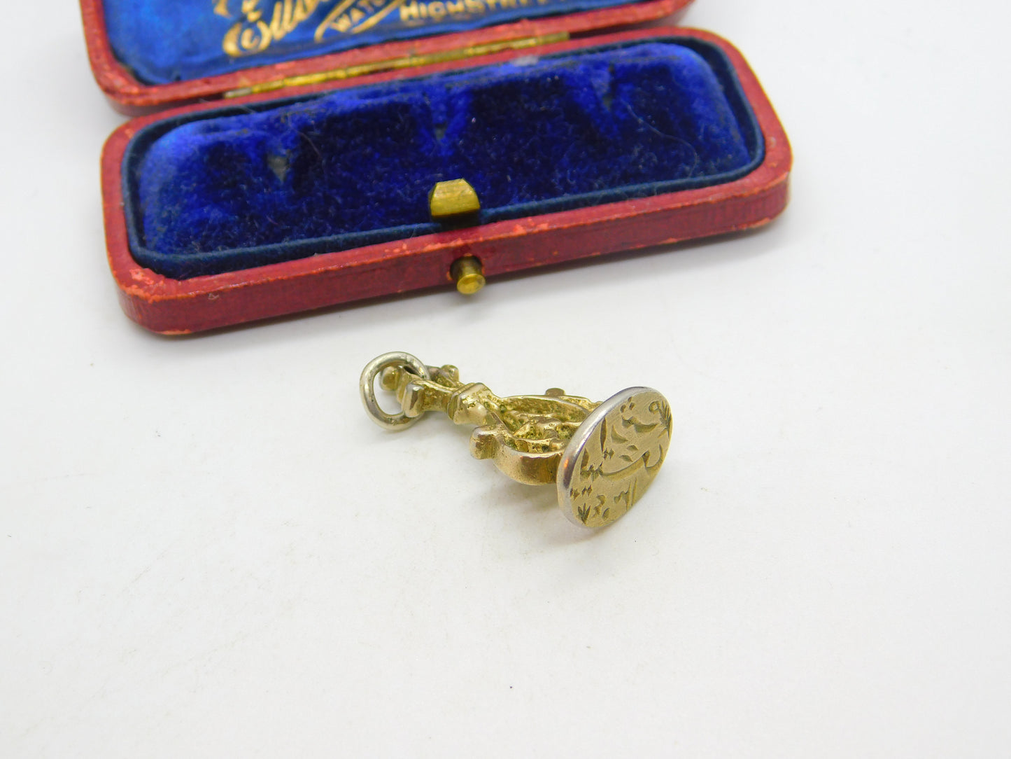 Georgian Ottoman Period Sterling Silver Gilt Arabic Seal Fob c1800 Antique