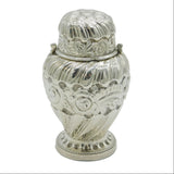 Victorian Sterling Silver Floral Chased Tea Caddy Antique 1891 London