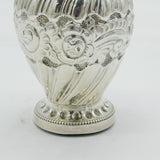 Victorian Sterling Silver Floral Chased Tea Caddy Antique 1891 London