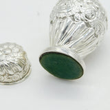 Victorian Sterling Silver Floral Chased Tea Caddy Antique 1891 London