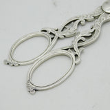 Edwardian Sterling Silver Button Hook Combination Sewing Scissors Antique 1904 Sheffield