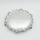 Victorian Large Sterling Silver Heraldic Crested Salver Antique 1887 London