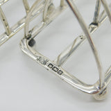 Pair Of Sterling Silver Small Toast Racks Antique 1915 Sheffield Art Deco
