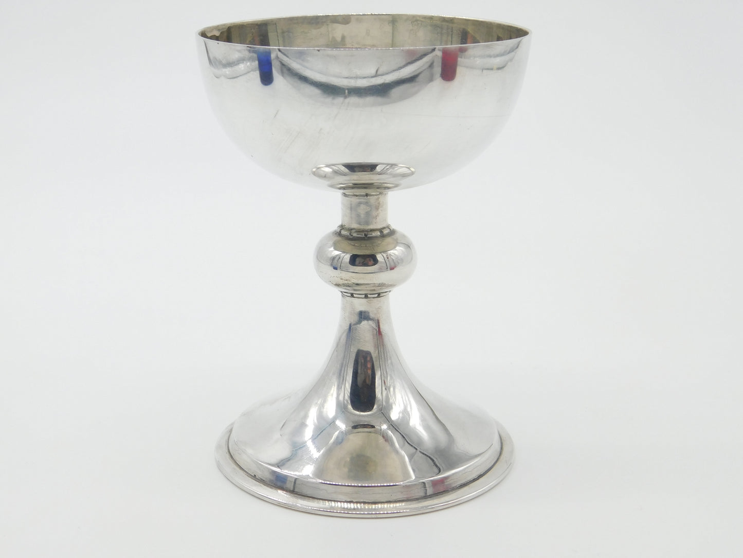 Sterling Silver Communion Chalice Goblet Cup Antique 1919 London Art Deco