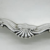 Victorian Large Sterling Silver Heraldic Crested Salver Antique 1887 London