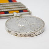Boer War Queens South Africa Medal Pte T. Hunt East Kent Regiment Antique