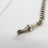 Victorian Sterling Silver Graduating Albert Watch Chain 1886 Birmingham Antique