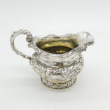 Irish William IV Sterling Silver Hunting Scene Cream Jug Antique 1832 Dublin